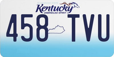 KY license plate 458TVU