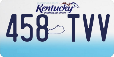 KY license plate 458TVV