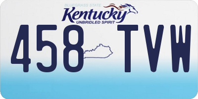 KY license plate 458TVW