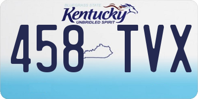 KY license plate 458TVX