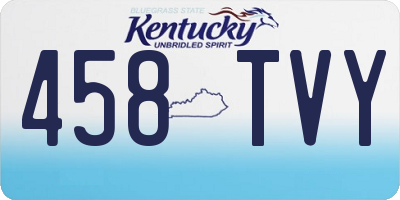 KY license plate 458TVY