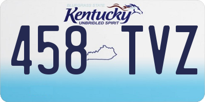 KY license plate 458TVZ