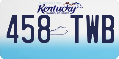 KY license plate 458TWB