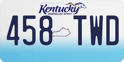 KY license plate 458TWD