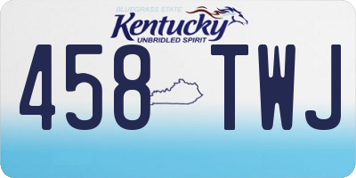 KY license plate 458TWJ