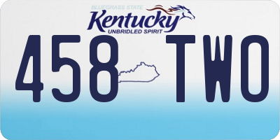 KY license plate 458TWO
