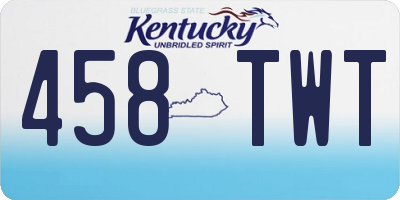 KY license plate 458TWT