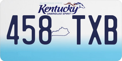 KY license plate 458TXB