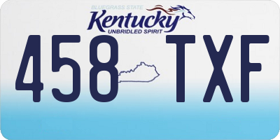 KY license plate 458TXF