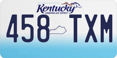 KY license plate 458TXM