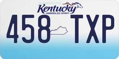 KY license plate 458TXP