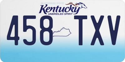 KY license plate 458TXV