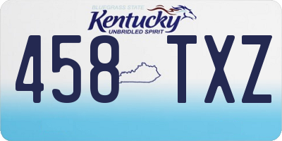 KY license plate 458TXZ
