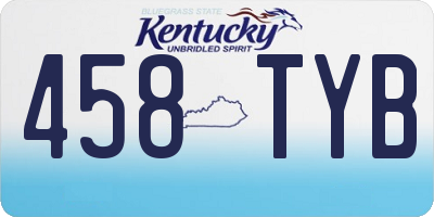 KY license plate 458TYB