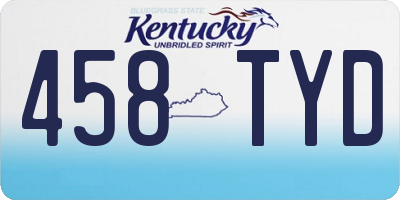 KY license plate 458TYD