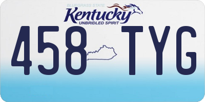 KY license plate 458TYG