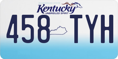 KY license plate 458TYH