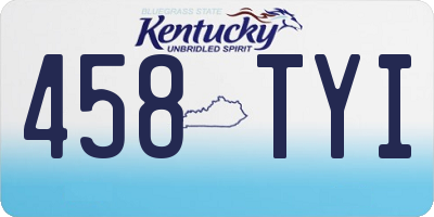 KY license plate 458TYI