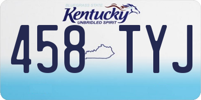 KY license plate 458TYJ