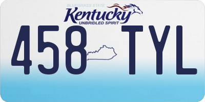 KY license plate 458TYL