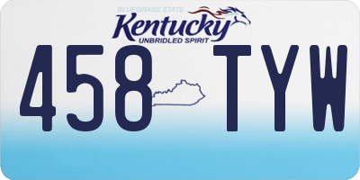 KY license plate 458TYW