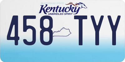 KY license plate 458TYY