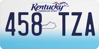 KY license plate 458TZA