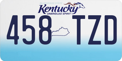 KY license plate 458TZD