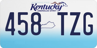 KY license plate 458TZG