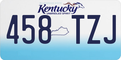 KY license plate 458TZJ