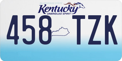 KY license plate 458TZK