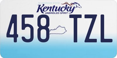 KY license plate 458TZL
