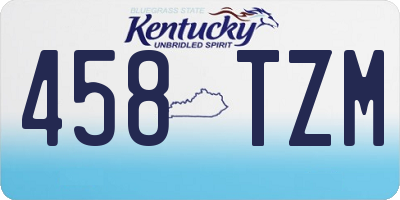 KY license plate 458TZM