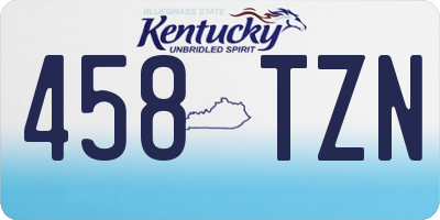 KY license plate 458TZN