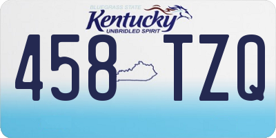 KY license plate 458TZQ
