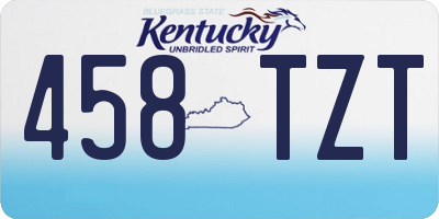 KY license plate 458TZT