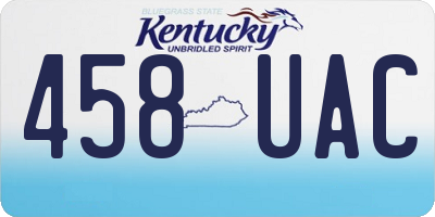 KY license plate 458UAC