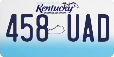 KY license plate 458UAD