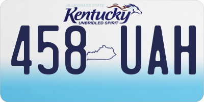 KY license plate 458UAH
