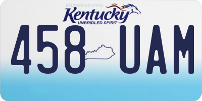 KY license plate 458UAM
