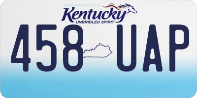 KY license plate 458UAP