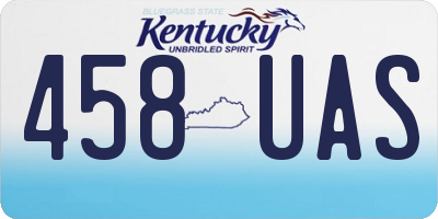 KY license plate 458UAS