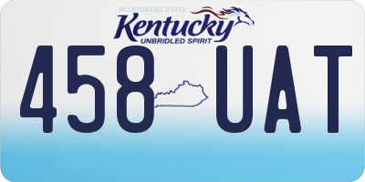 KY license plate 458UAT