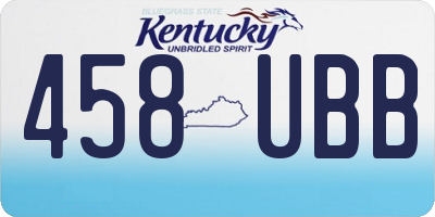 KY license plate 458UBB