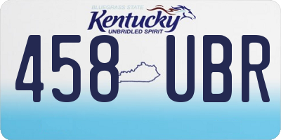 KY license plate 458UBR