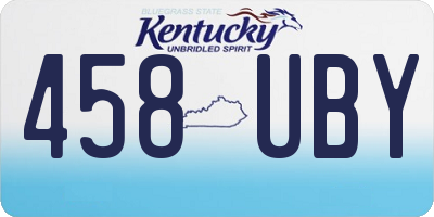 KY license plate 458UBY