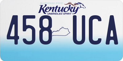 KY license plate 458UCA