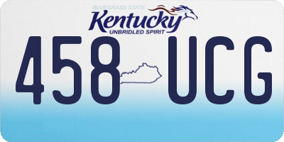KY license plate 458UCG