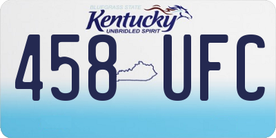 KY license plate 458UFC