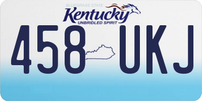 KY license plate 458UKJ